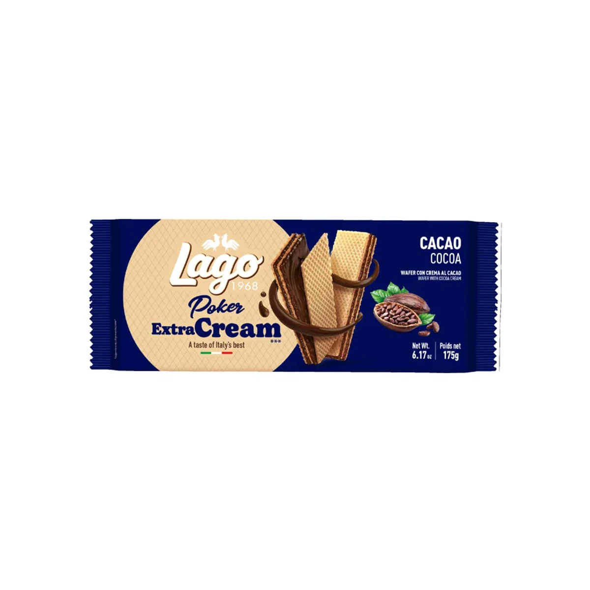 Официална опаковка Lago Poker Extra Cream – какао, 175 г, артикул 371