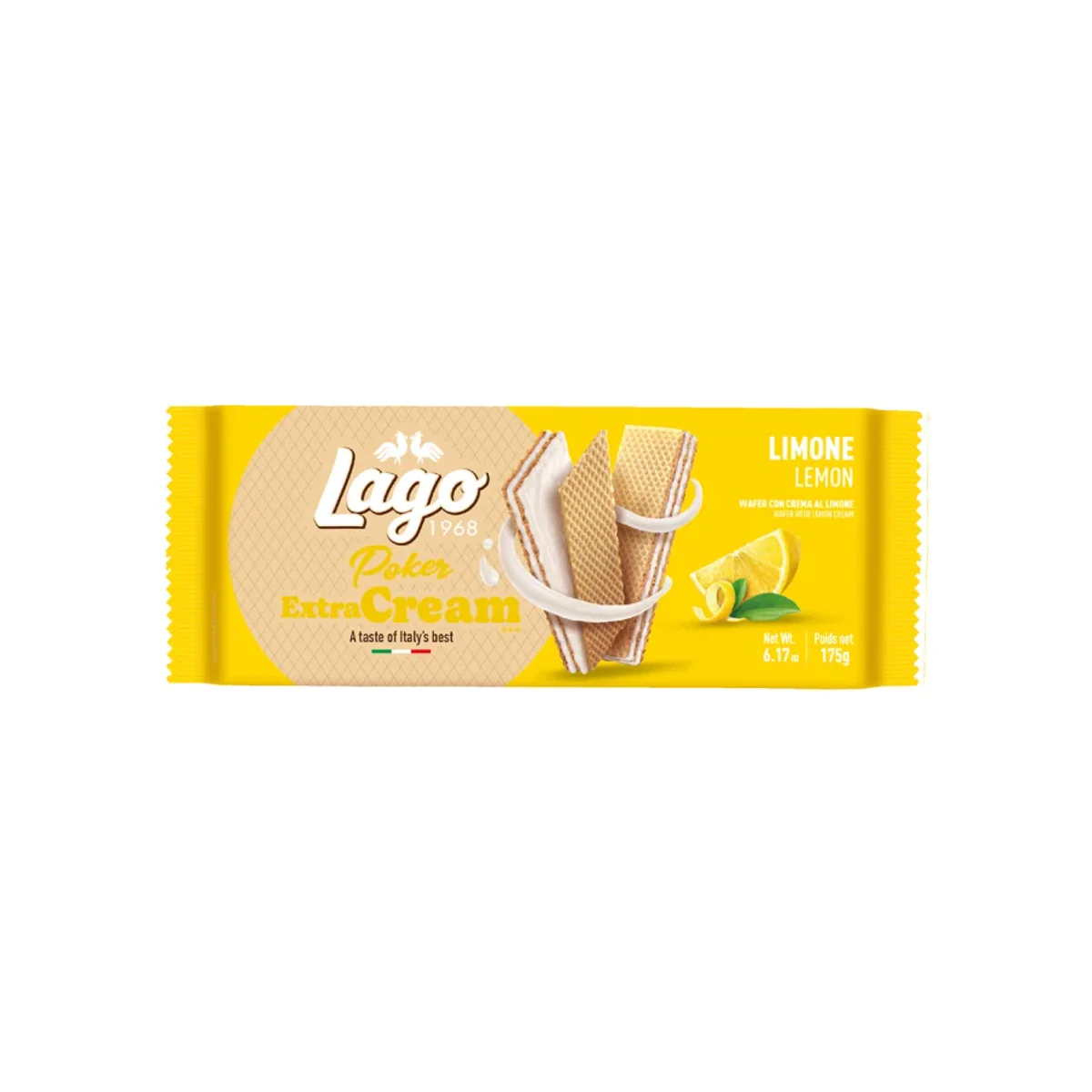 Официална опаковка Lago Poker Extra Cream – лимон, 175 г, артикул 374