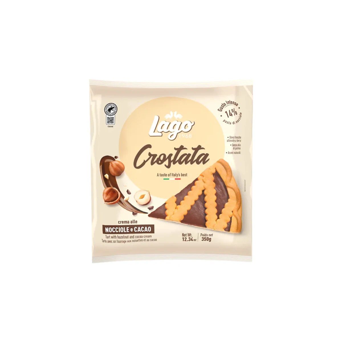 Официална опаковка Lago Crostata – лешник, 350 г, артикул R3931