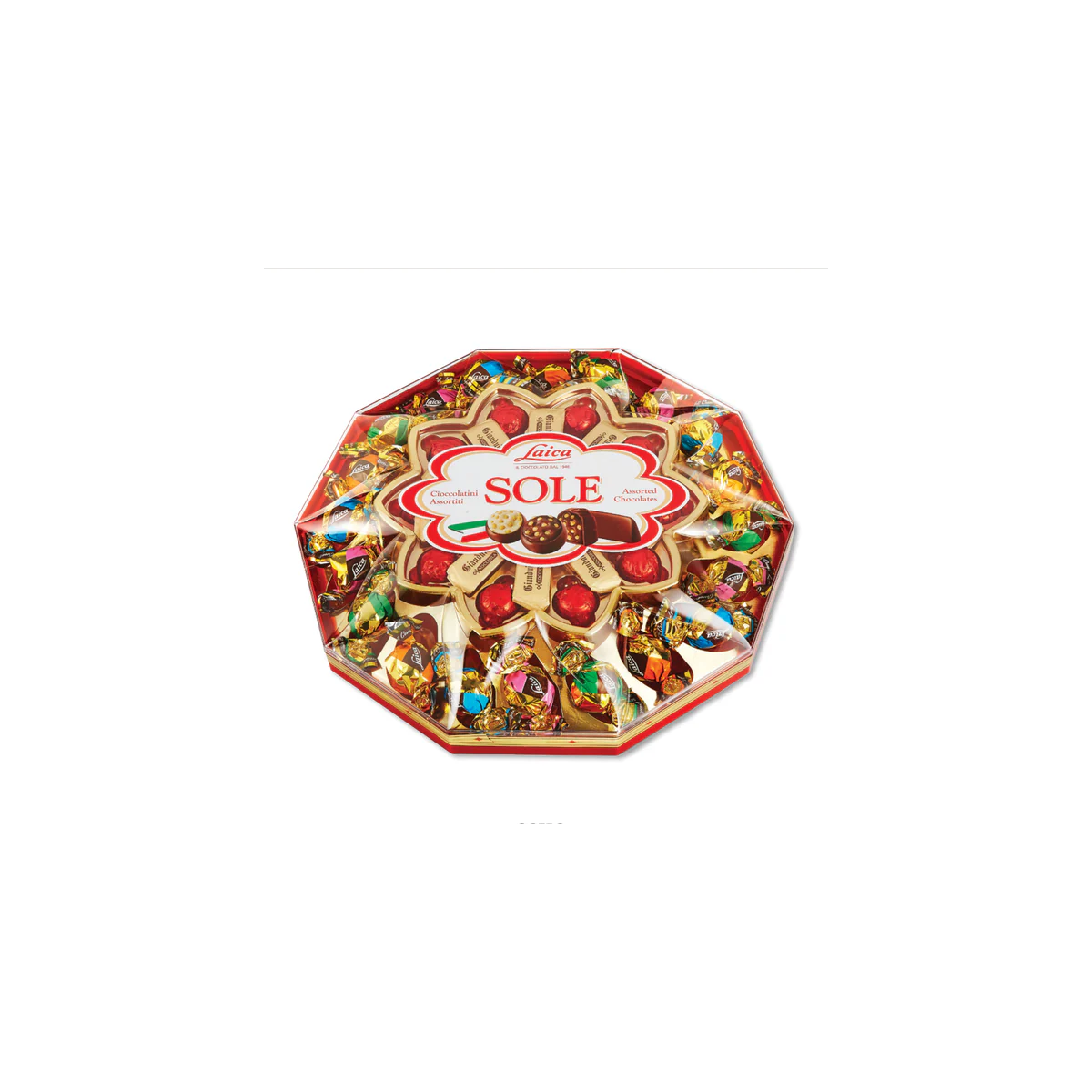 Официална опаковка Laica Кутия шоколадови бонбони Sole, 450 g, артикул C2118