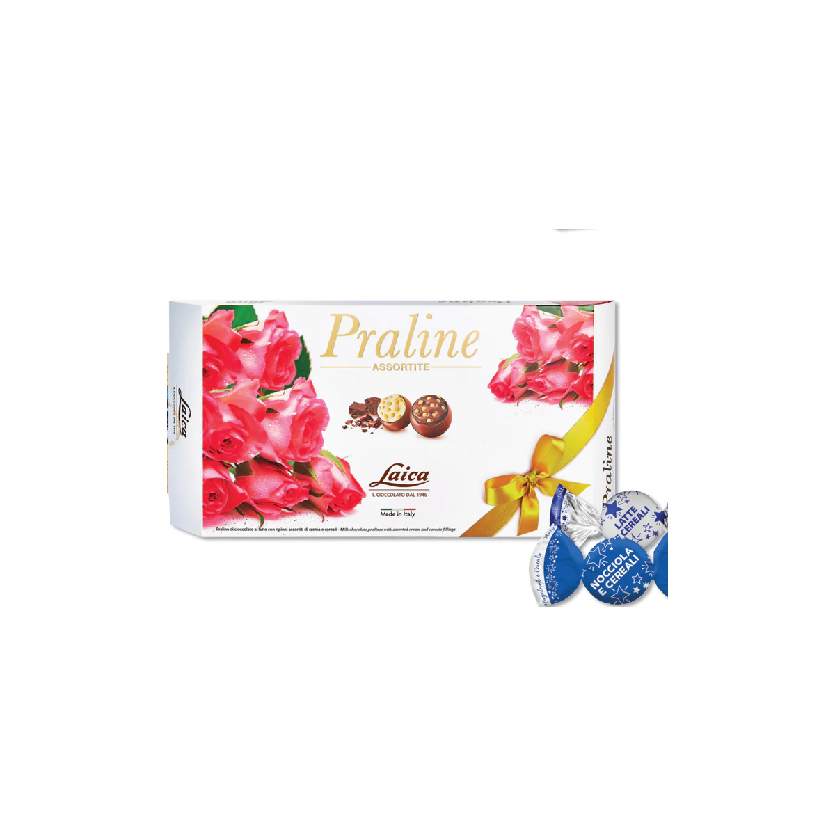 Официална опаковка Laica Кутия шоколадови бонбони Rose, 150 g, артикул C3671
