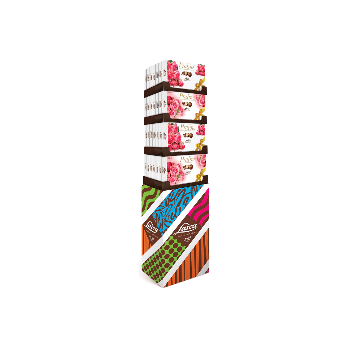 Официална опаковка Laica Кутия шоколадови бонбони Rose, 150 g, артикул C3672