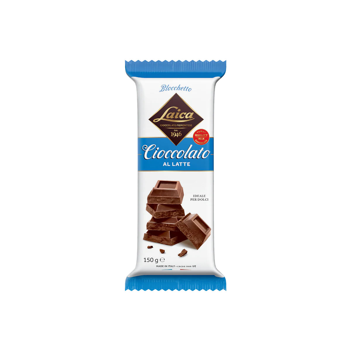 Официална опаковка Laica Шоколадов блок – млечен шоколад, 150 g, артикул C5431