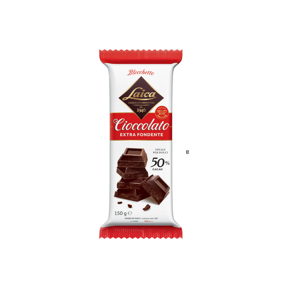 Официална опаковка Laica Шоколадов блок – екстра черен шоколад, 150 g, артикул C5432