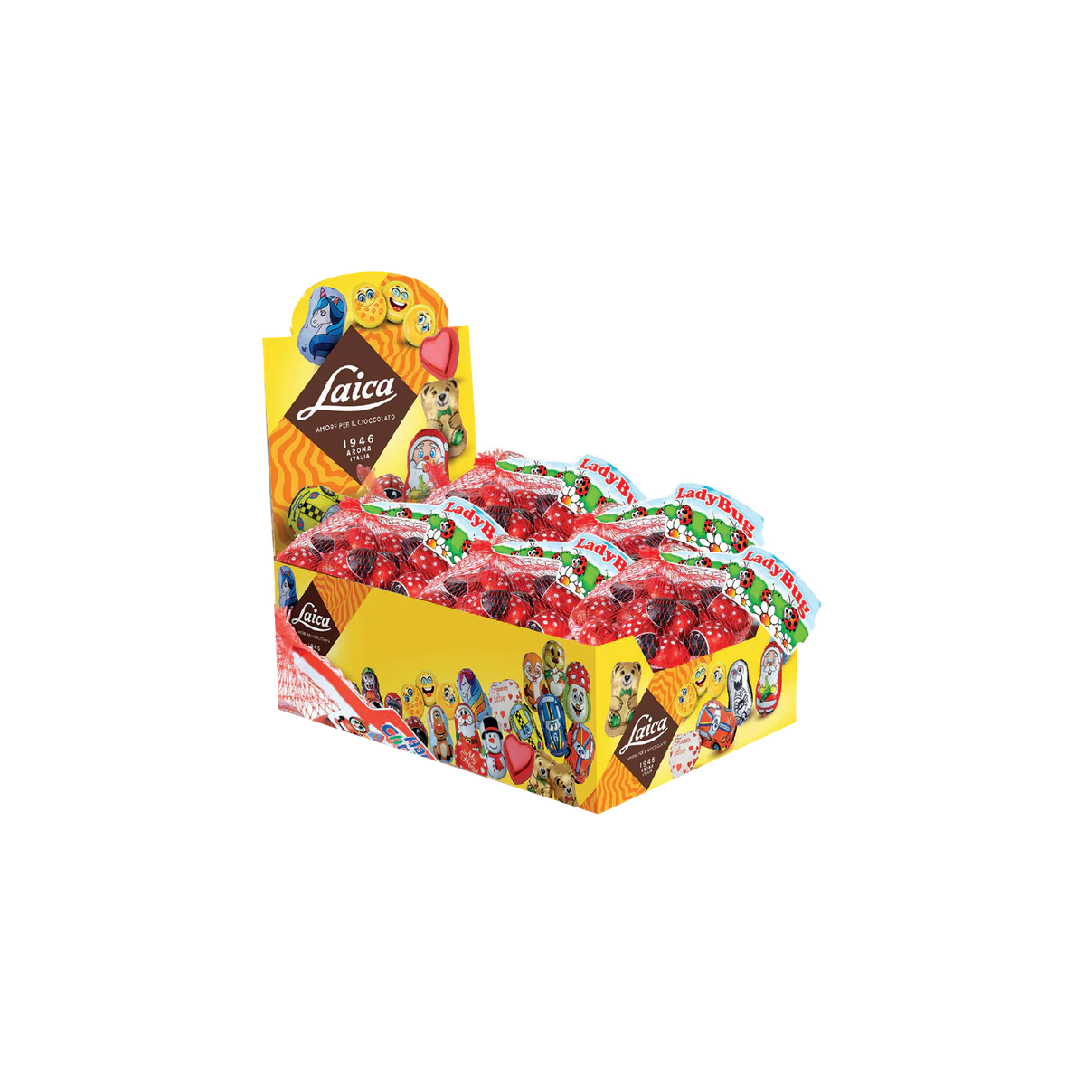 Официална опаковка Laica Шоколадови калинки с млечен крем, 80 g, артикул C5931