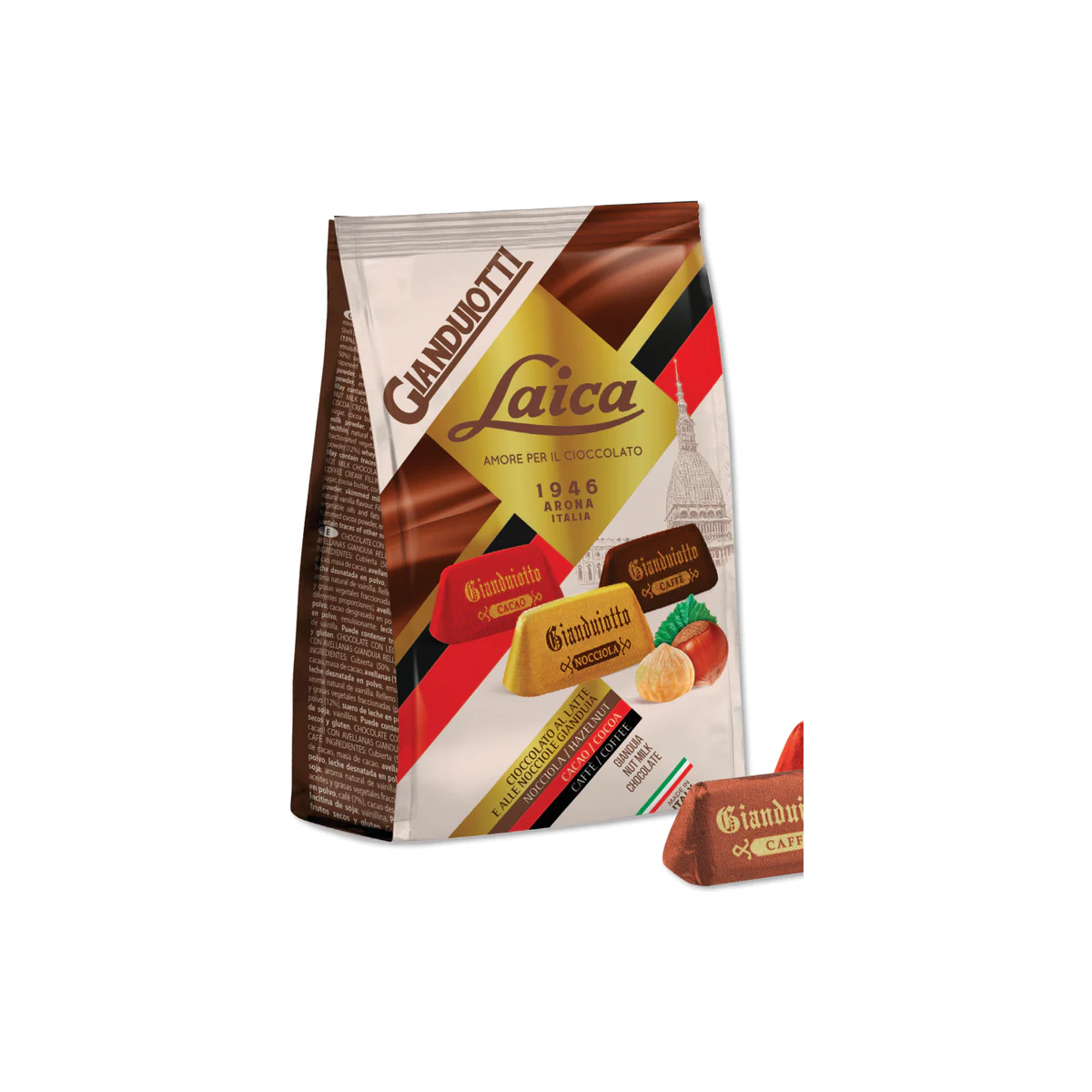 Официална опаковка Laica Gianduiotti с лешник, 250 g, артикул C5997