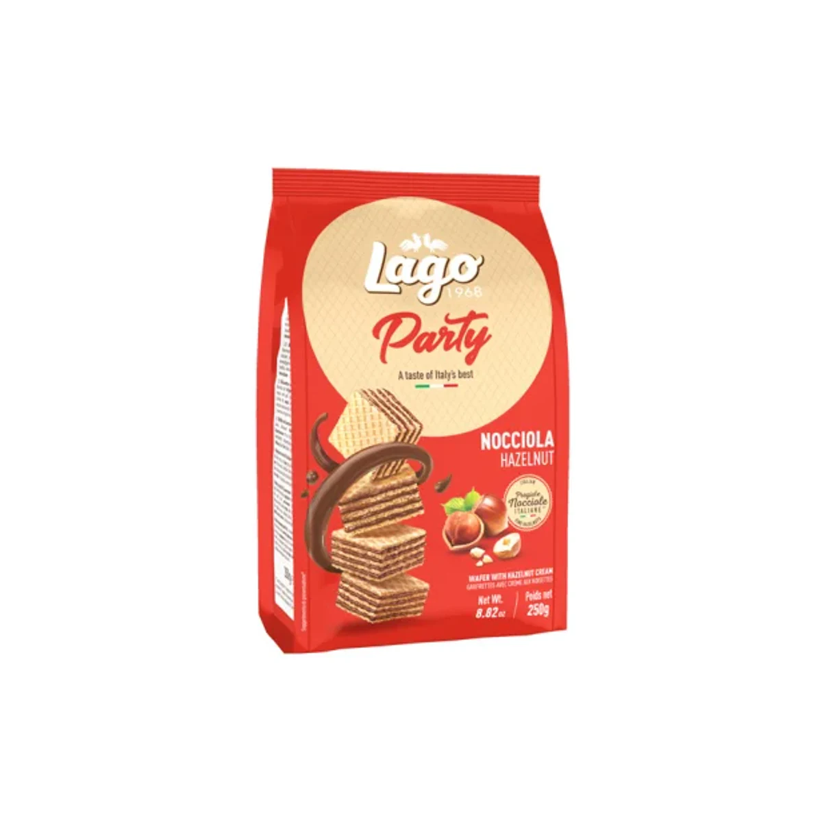 Официална опаковка Lago Party – лешник, 250 г, артикул 242