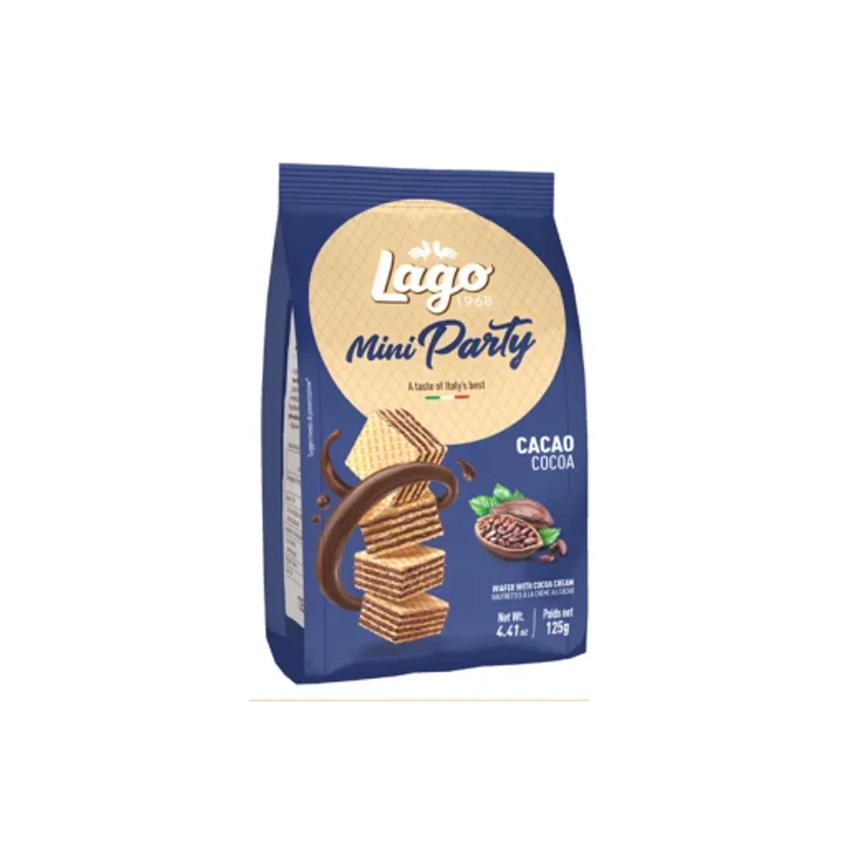 Официална опаковка Lago Mini Party – какао, 125 г, артикул 340