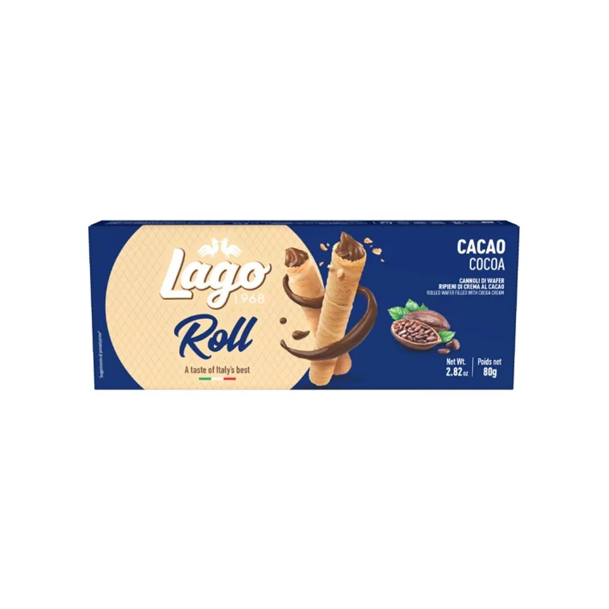 Официална опаковка Lago Roll – какао, 80 г, артикул 521