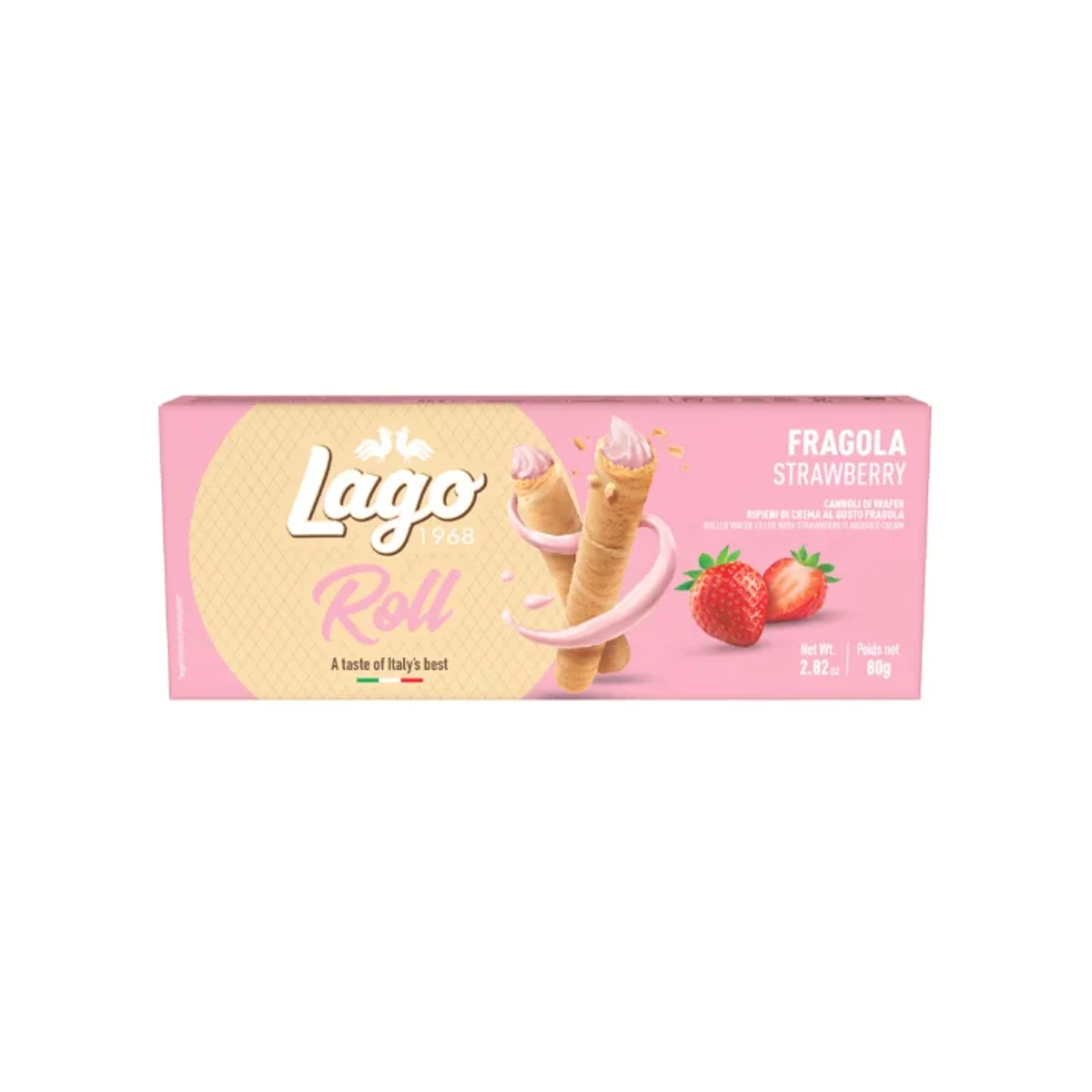 Официална опаковка Lago Roll – ягода, 80 г, артикул 523