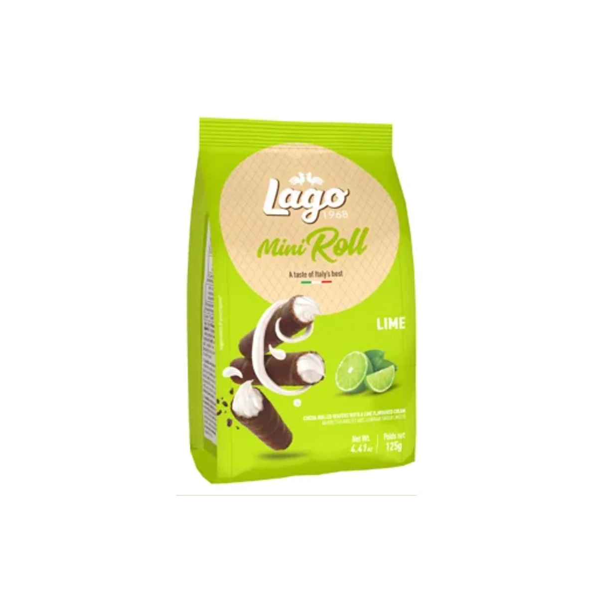 Официална опаковка Lago Mini Roll – лайм, 125 г, артикул 553