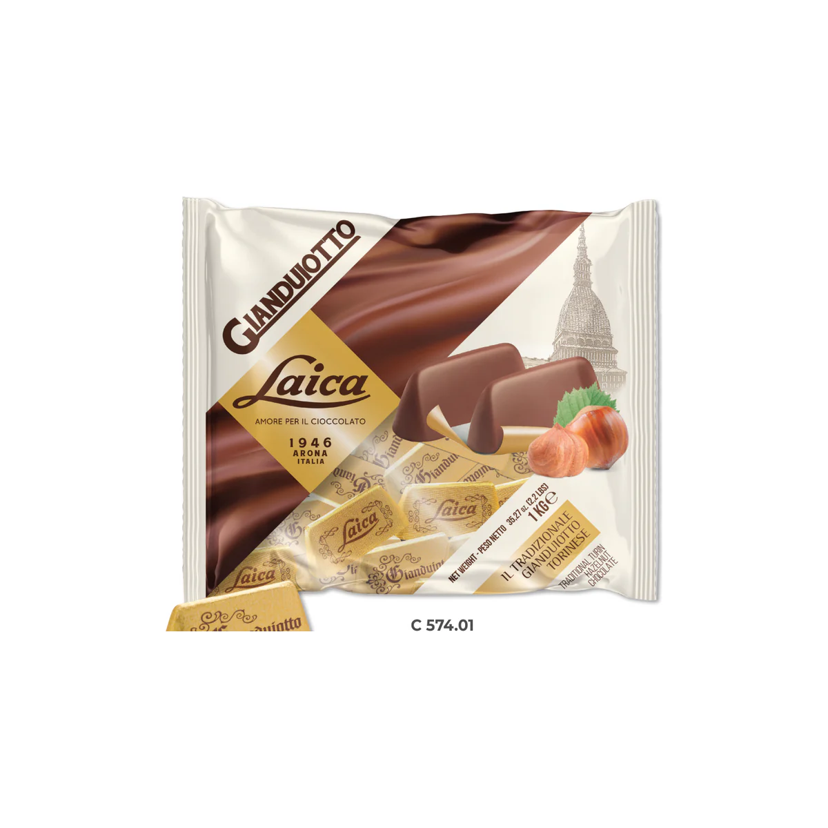 Официална опаковка Laica Gianduiotti, 1 kg, артикул C574.01